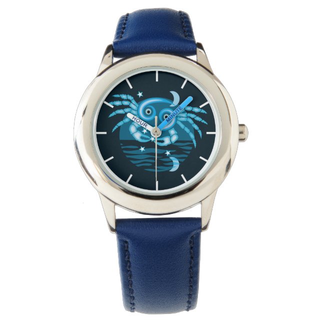 Zodiac-Sternzeichen - Krebszeichen Armbanduhr (Vorderseite)