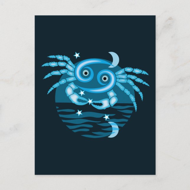 Zodiac-Sternzeichen - Krebszeichen Postkarte (Vorderseite)