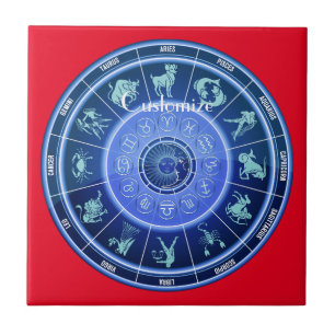 Zodiac Sun Sign Astrologie Kalender Thunder_Cove Fliese