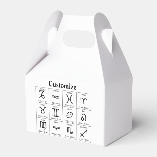 Zodiac Sun Sign Astrologie Kalender Thunder_Cove Geschenkschachtel (Vorderseite)