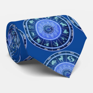 Zodiac Sun Sign Astrologie Kalender Thunder_Cove Krawatte