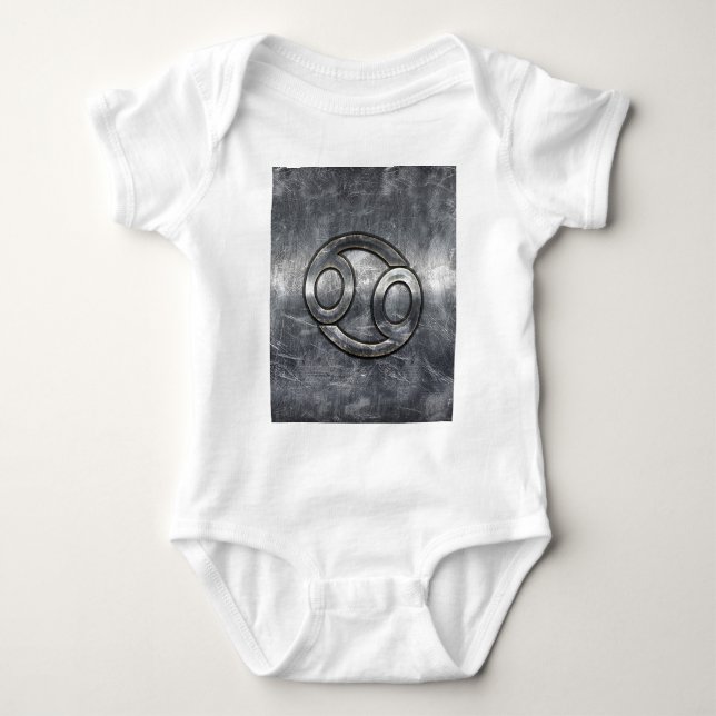 Zodiac-Symbol für Krebs in gestörter Dekoration Baby Strampler (Vorderseite)