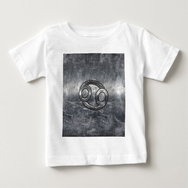Zodiac-Symbol für Krebs in gestörter Dekoration Baby T-shirt (Vorderseite)