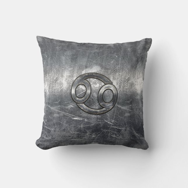 Zodiac-Symbol für Krebs in gestörter Dekoration Kissen (Vorderseite)
