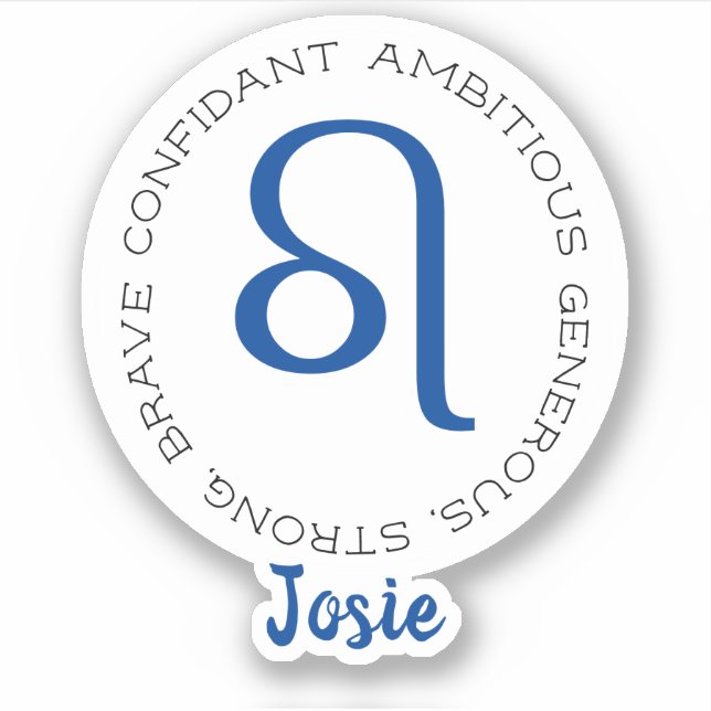 Zodiac Symbol Leo Aufkleber (Vorderseite)