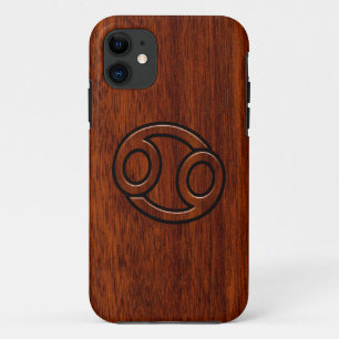Zodiac Symbol on Mahogany Style Decor Case-Mate iPhone Hülle
