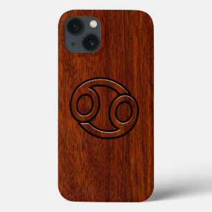 Zodiac Symbol on Mahogany Style Decor Case-Mate iPhone Hülle