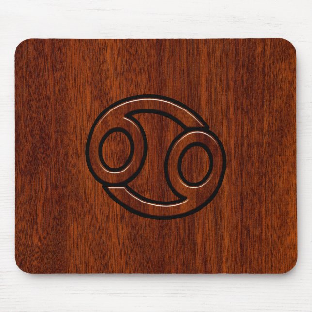 Zodiac Symbol on Mahogany Style Decor Mousepad (Vorne)