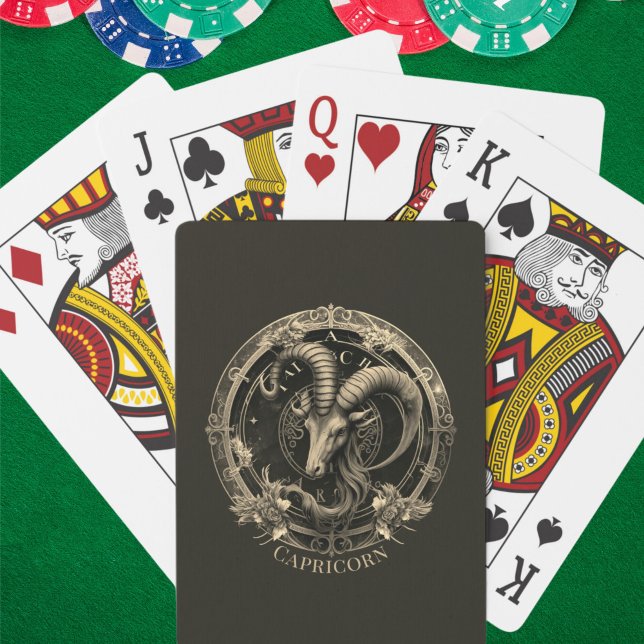 Zodiac Symbol Sea Goat Celestie Fantasy Capricorn Spielkarten (Von Creator hochgeladen)