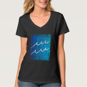 Zodiac Symbol Sign Aquarius Mens oder Damen T-Shirt
