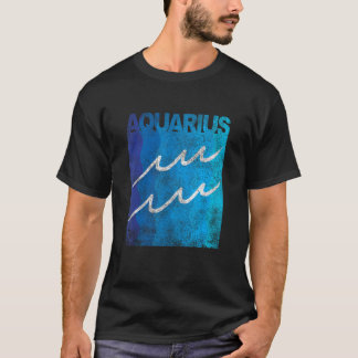 Zodiac Symbol Sign Aquarius Mens oder Damen T-Shirt
