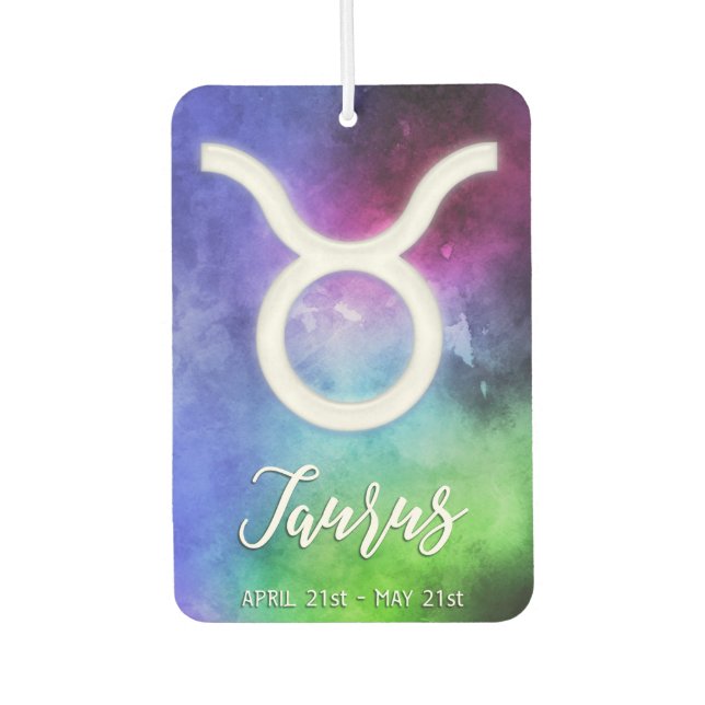 Zodiac: Taurus Daten Autolufterfrischer (Vorderseite)