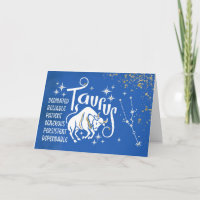 Zodiac Taurus Geburtstag mit Sternbild
