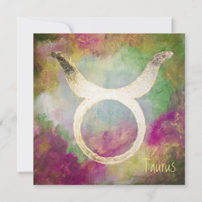 Zodiac: TAURUS-Notenkarte Mitteilungskarte (Vorderseite)