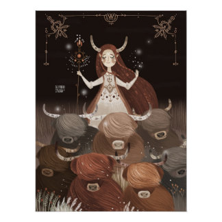 Zodiac Taurus par Alexandra Dikaia Poster