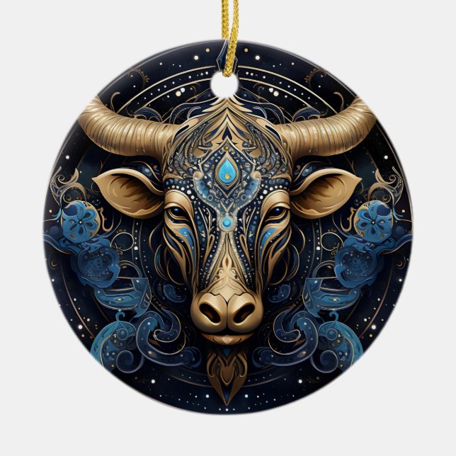 Zodiac Taurus Personalisiert Astrologie Ornament (Vorne)