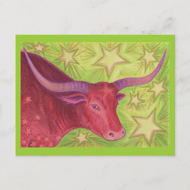 Zodiac Taurus Postcard Postkarte (Vorderseite)