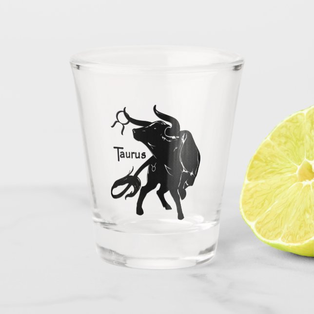 Zodiac Taurus Schnapsglas (Vorderseite)