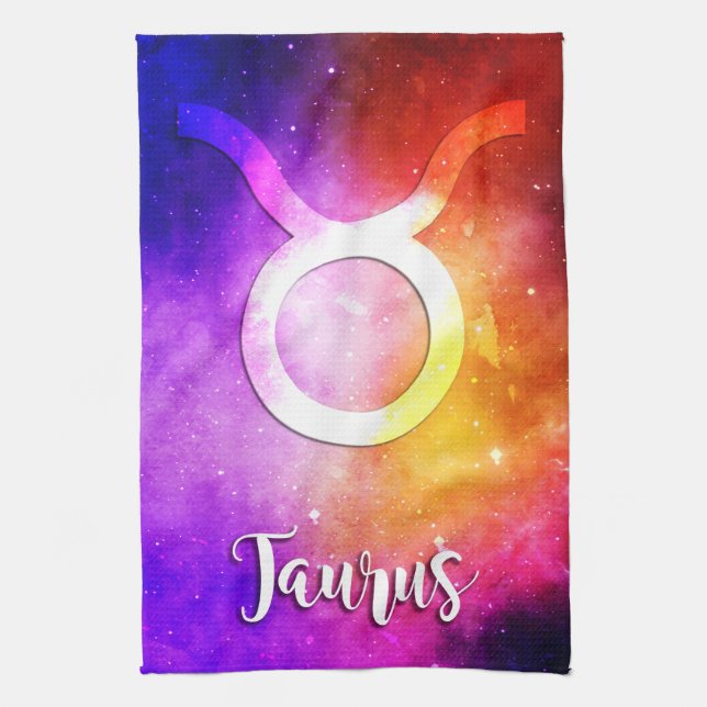 Zodiac : Taurus Space Candy Geschirrtuch (Vertikal)