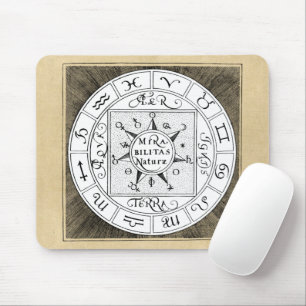 Zodiac und Planet Symbols Mandala Mousepad