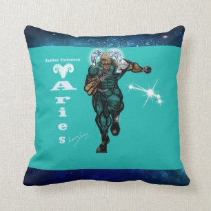Zodiac Universe Aries Throw Pillow Kissen