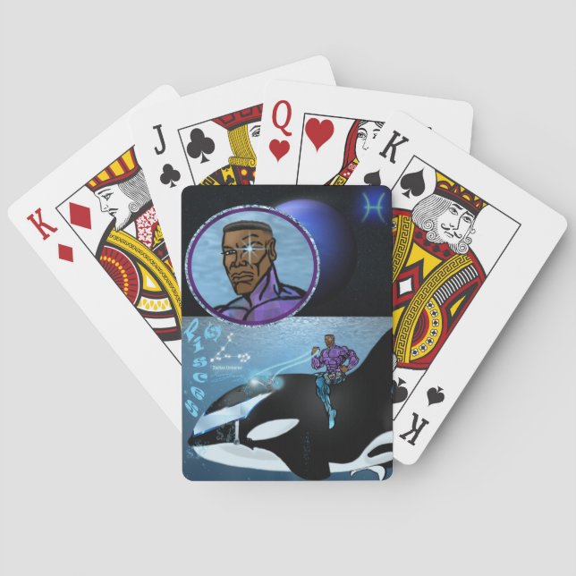 Zodiac Universe - Fische - Klassische Spielkarten (Rückseite)