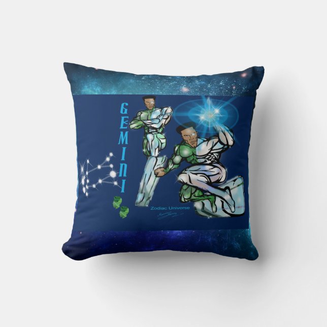 Zodiac Universe-Gemini-Keuchkissen Kissen (Vorderseite)