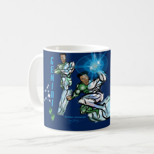 Zodiac Universe - Gemini-Tasse Kaffeetasse (Vorderseite Links)