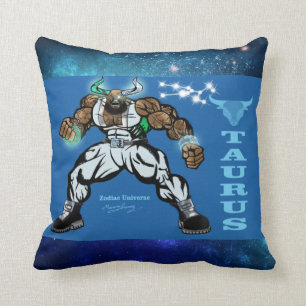 Zodiac Universe-Taurus Throw Pillow Kissen