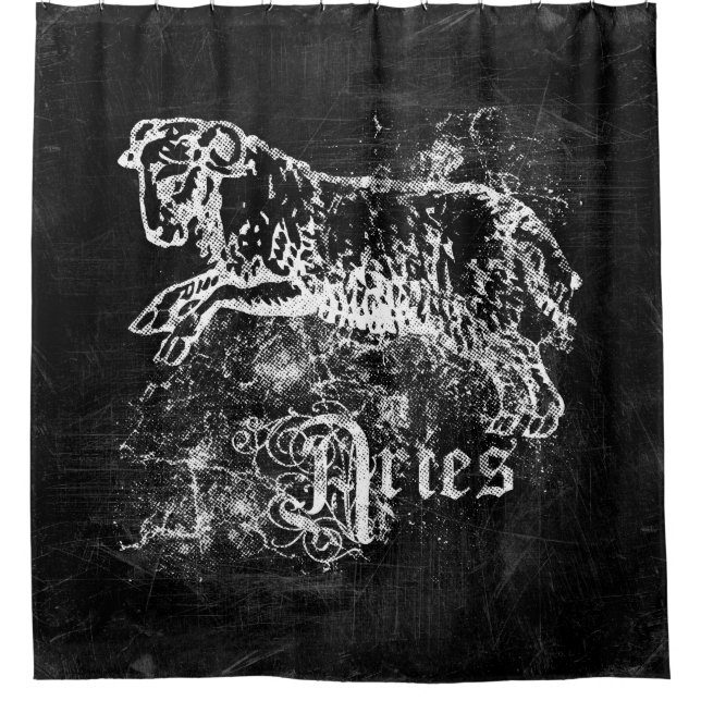 Zodiac Vintag Aries Duschvorhang (Vorderseite)