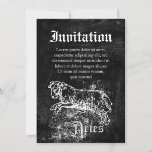 Zodiac Vintag Aries Einladung