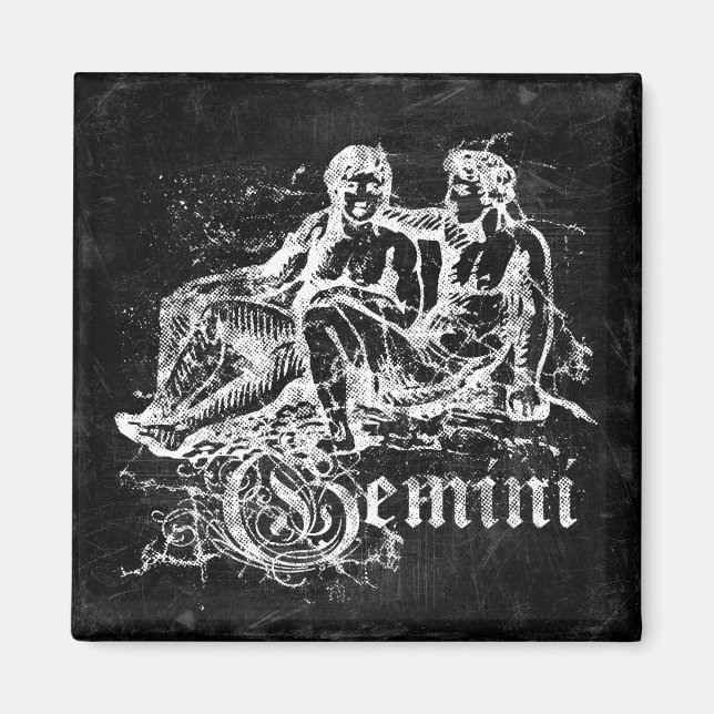 Zodiac Vintag Gemini Magnet (Vorne)