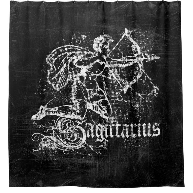 Zodiac Vintag Sagittarius Duschvorhang (Vorderseite)