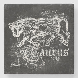 Zodiac Vintag Taurus Steinuntersetzer