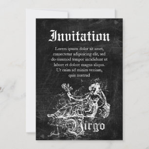 Zodiac Vintage Jungfrau Einladung