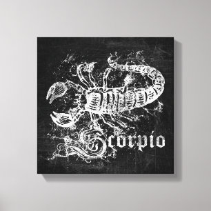 Zodiac Vintage Skorpion Leinwanddruck