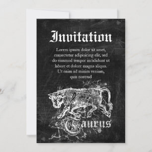 Zodiac Vintage Stier Einladung