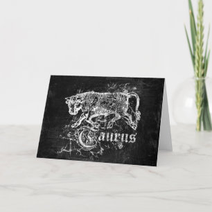 Zodiac Vintage Stier Karte