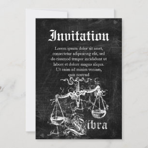 Zodiac Vintage Waage Einladung