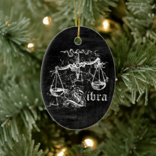 Zodiac Vintage Waage Keramik Ornament