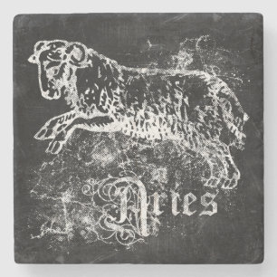 Zodiac Vintage Widder Steinuntersetzer