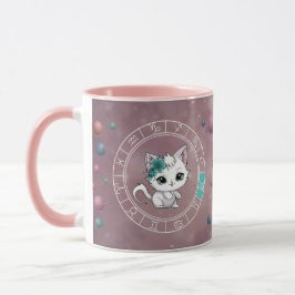 Zodiac virgo Niedlich Cat Wheel Planet Astrologie Tasse