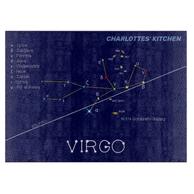 Zodiac Virgo Schneidebrett (Vorderseite)