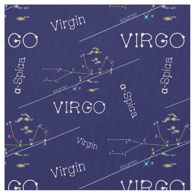 Zodiac Virgo Stoff (Nahaufnahme)