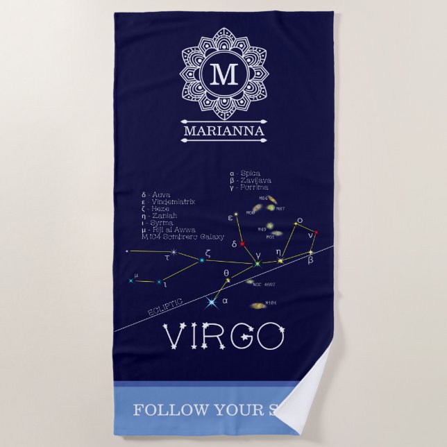 Zodiac Virgo Strandtuch (Vorderseite)