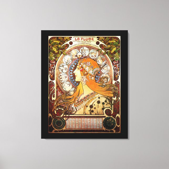 Zodiac von Alphonse Mucha Leinwanddruck (Vorderseite)