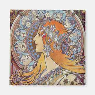 Zodiac von Alphonse Mucha Magnet