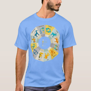 Zodiac Wheel Halloween Zodiac Horoskop Astrologie T-Shirt