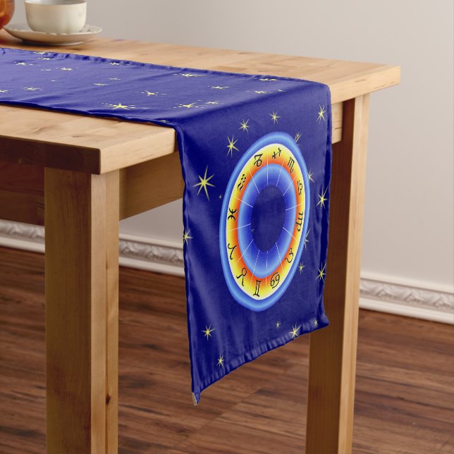 Zodiac Wheel Kurzer Tischläufer (Beispiel)