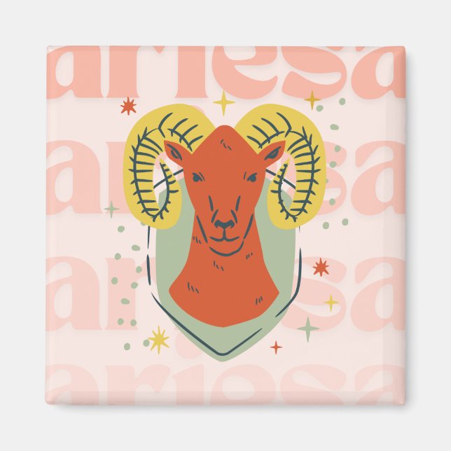 Zodiac Widder Magnet (Vorne)